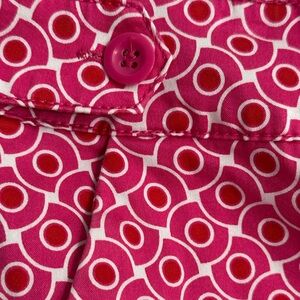 New York & Company Pink and White Geometric Shorts